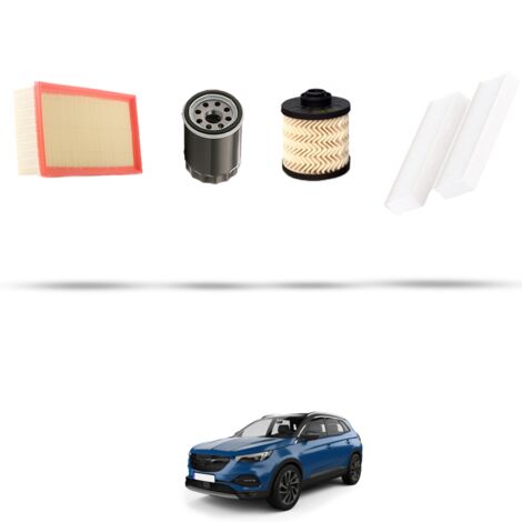 Kit tagliando 4 filtri compatibile con Opel Grandland X(A18) 2.0 Diesel 130kw Dal 2018