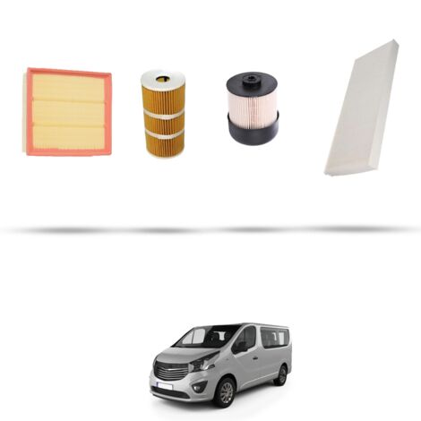 Kit tagliando 4 filtri compatibile con Opel Vivaro B 1.6 CDTI 85kw dal 2015