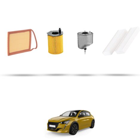 Kit tagliando 4 filtri compatibile con Peugeot 208 II 1.6 HDI 68kw Dal 2019