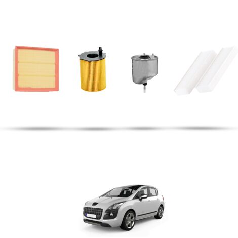 Kit tagliando 4 filtri compatibile con Peugeot 3008 1.6 HDI 85kw dal 2012