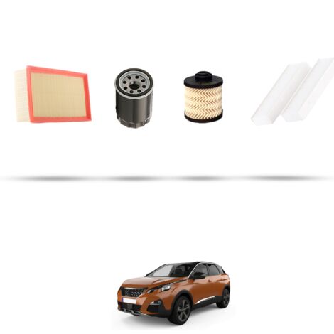 Kit tagliando 4 filtri compatibile con Peugeot 3008 II 2.0 BluHDI 100kw Dal 2016