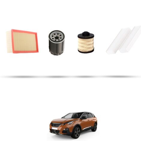 Kit tagliando 4 filtri compatibile con Peugeot 3008 II 2.0 BluHDI 110kw Dal 2016