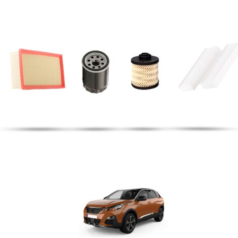 Kit tagliando 4 filtri compatibile con Peugeot 3008 II 2.0 BluHDI 133kw Dal 2016