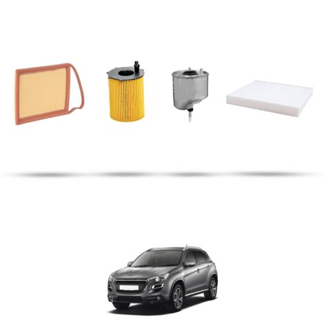 Kit tagliando 4 filtri compatibile con Peugeot 4008 1.6 hdi 84kw dal 2012
