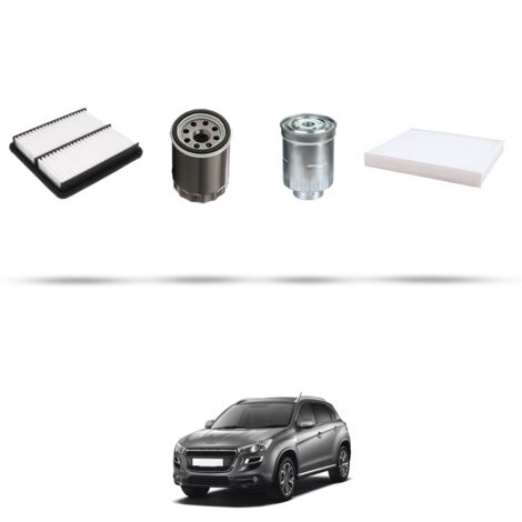 Kit tagliando 4 filtri compatibile con Peugeot 4008 1.8 hdi 110kw dal 2012