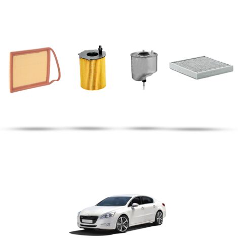 Kit tagliando 4 filtri compatibile con Peugeot 508 1.6 BlueHDI 82kw Dal 2010