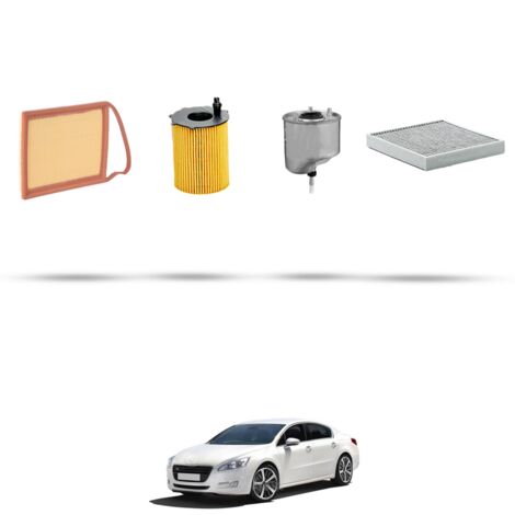 Kit tagliando 4 filtri compatibile con Peugeot 508 1.6 BlueHDI 84kw Dal 2012