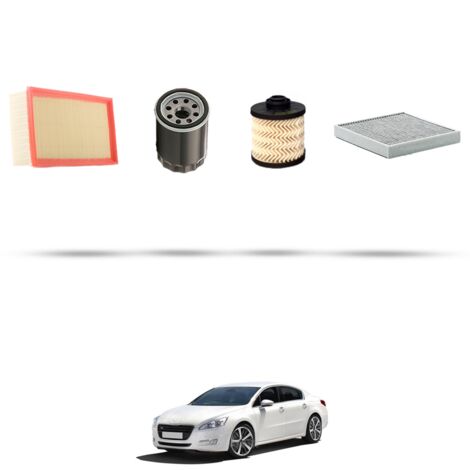 Kit tagliando 4 filtri compatibile con Peugeot 508 2.0 BlueHDI 110kw Dal 2014