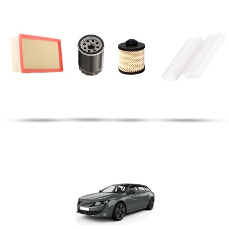 Kit tagliando 4 filtri compatibile con Peugeot 508 II (R8) 2.0 BlueHDI 130kw Dal 2018