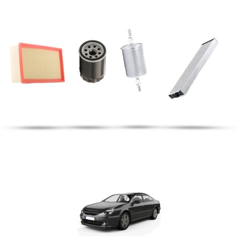 Kit tagliando 4 filtri compatibile con Peugeot 607 2.0 16V 100kw dal 2000