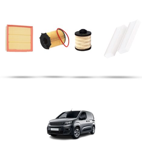 Kit tagliando 4 filtri compatibile con Peugeot Partner III (k9) 1.6 BlueHDI 73kw Dal 2018