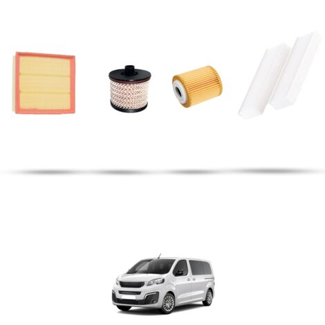 Kit tagliando 4 filtri compatibile con Peugeot Traveller 1.5 BlueHDI 88kw Dal 2018