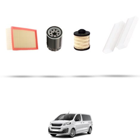 Kit tagliando 4 filtri compatibile con Peugeot Traveller 2.0 BlueHDI 110kw Dal 2016