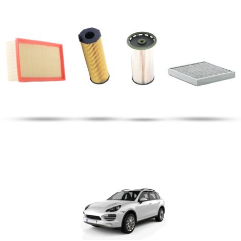 Kit tagliando 4 filtri compatibile con Porsche Cayenne II (958) 4.2 S v8 Diesel 283Kw dal 2014