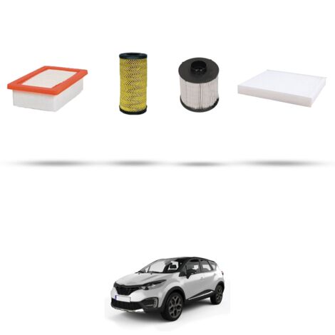 Kit tagliando 4 filtri compatibile con Renault Captur II 1.5 Blue dCi 115 85Kw dal 2020