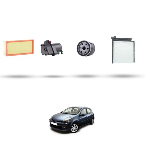 Kit tagliando 4 filtri compatibile con Renault Clio III 1.5 DCI 78kw Dal 2005