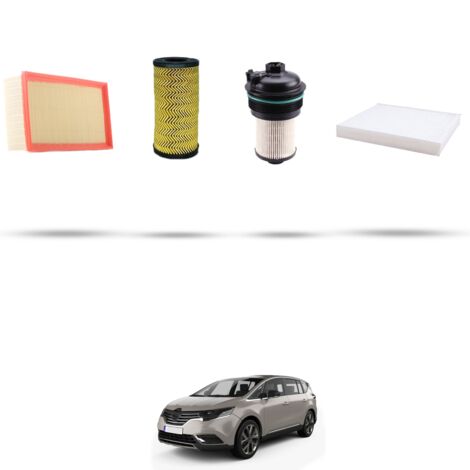 Kit tagliando 4 filtri compatibile con Renault Espace V 2.0 Blue dCi 190 139Kw dal 2021