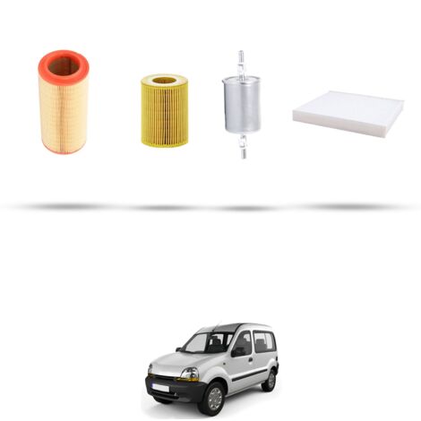 Kit tagliando 4 filtri compatibile con Renault Kangoo 1.2 44kw dal 1997