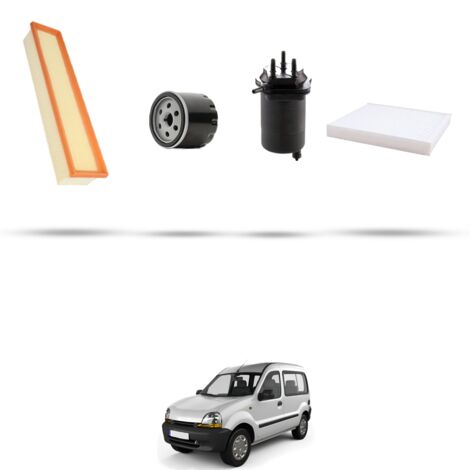 Kit tagliando 4 filtri compatibile con Renault Kangoo 1.5 dci 4x4 60kw dal 2002