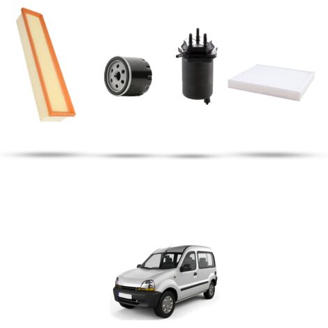 Kit tagliando 4 filtri compatibile con Renault Kangoo 1.5 dci 60kw dal 2002