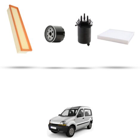 Kit tagliando 4 filtri compatibile con Renault Kangoo 1.5 dci 62kw dal 2005