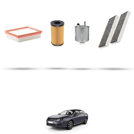 Kit tagliando 4 filtri compatibile con Renault Latitude 2.0 dci 110kw dal 2011