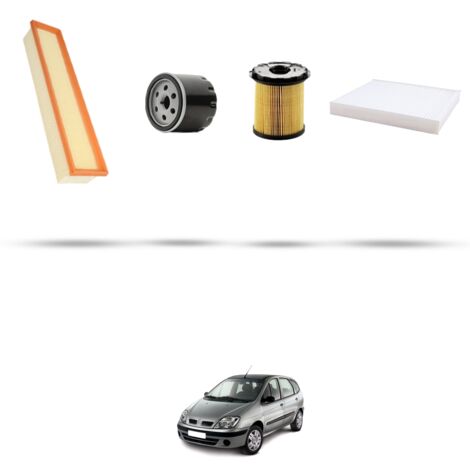 Kit tagliando 4 filtri compatibile con Renault Scenic I 1.9 dti 59kw Dal 2001