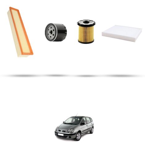 Kit tagliando 4 filtri compatibile con Renault Scenic I 1.9 dti 72kw Dal 1999