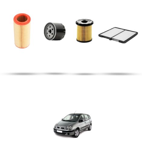 Kit tagliando 4 filtri compatibile con Renault Scenic I 1.9 dti 74kw Dal 1997