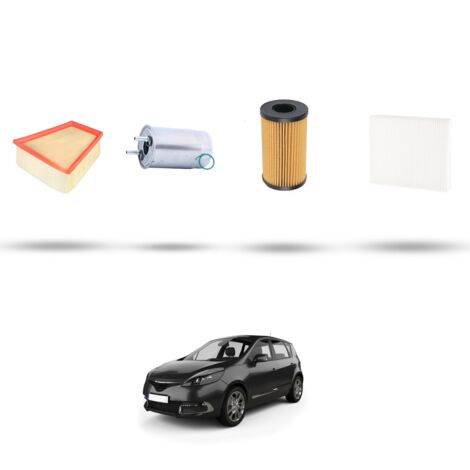 Kit tagliando 4 filtri compatibile con Renault Scenic III / Grand Scenic (JZ16) 2.0 DCI 110kw Dal 2009
