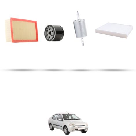 Kit tagliando 4 filtri compatibile con Renault Thalia 1.4 e 55kw Dal 1998