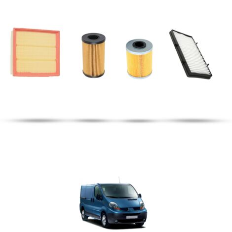 Kit tagliando 4 filtri compatibile con Renault Trafic II 2.0 dci 66kw dal 2006