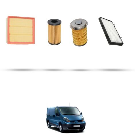 Kit tagliando 4 filtri compatibile con Renault Trafic II 2.5 dci 107kw dal 2006