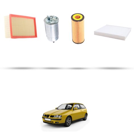 Kit tagliando 4 filtri compatibile con Seat Ibiza II 1.9 TDI 66KW Dal 1999