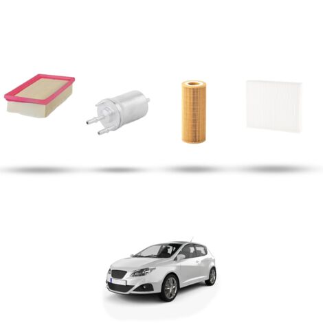 Kit tagliando 4 filtri compatibile con Seat Ibiza III 1.2 12v 47Kw dal 2002 al 2009
