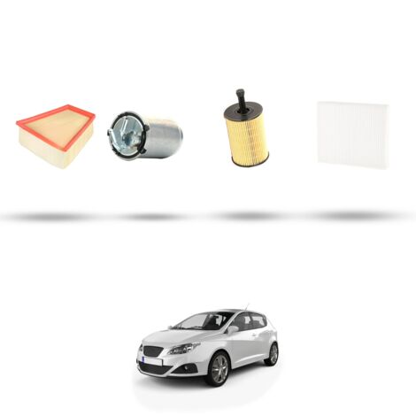 Kit tagliando 4 filtri compatibile con Seat Ibiza III 1.9 TDI 74kw dal 2002 al 2009