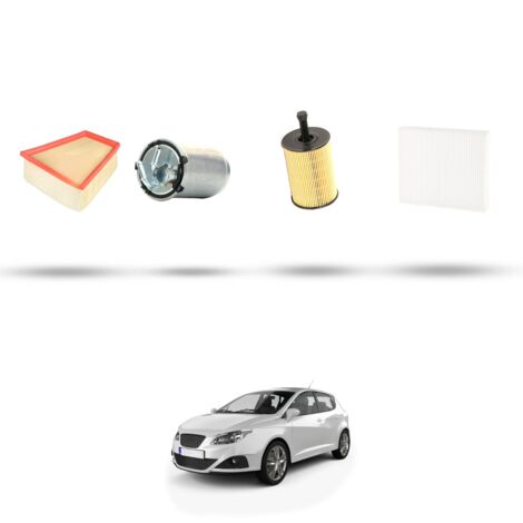 Kit tagliando 4 filtri compatibile con Seat Ibiza III 1.9 TDI 96kw dal 2002 al 2009