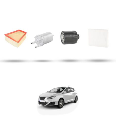 Kit tagliando 4 filtri compatibile con Seat Ibiza III 2.0 85Kw dal 2002 al 2009