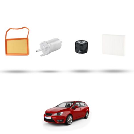 Kit tagliando 4 filtri compatibile con Seat Ibiza IV 1.0 TFSI 81kw dal 2015
