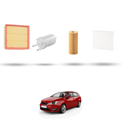 Kit tagliando 4 filtri compatibile con Seat Ibiza IV 1.2 51kw dal 2008