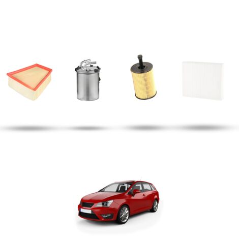 Kit tagliando 4 filtri compatibile con Seat Ibiza IV 1.4 TDI 59kw dal 2008