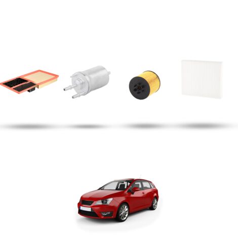 Kit tagliando 4 filtri compatibile con Seat Ibiza IV 1.6 16v 77kw dal 2008