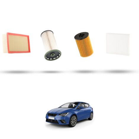 Kit tagliando 4 filtri compatibile con Seat Ibiza V 1.6 TDI 70kw Dal 2017
