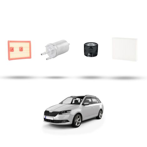 Kit tagliando 4 filtri compatibile con Skoda Fabia III (NJ3,NJ5) 1.4 Tsi 92kw Dal 2018