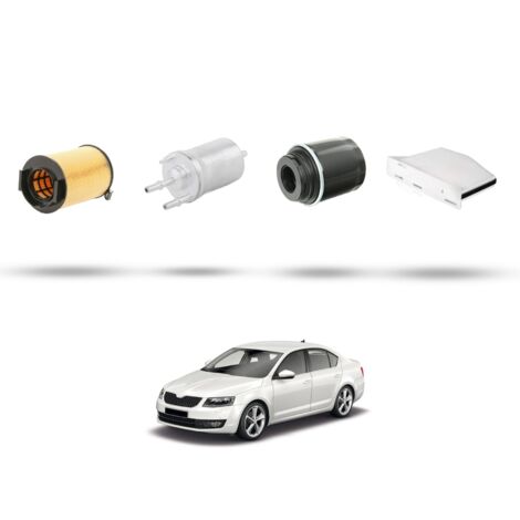 Kit tagliando 4 filtri compatibile con Skoda Octavia II 1.2 TSI 77kw Dal 2010 al 2013