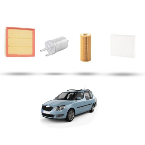 Kit tagliando 4 filtri compatibile con Skoda Roomster 1.2 12v 51kw Dal 2007