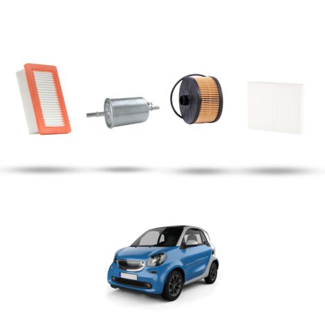 Kit tagliando 4 filtri compatibile con Smart Fortwo /Cabrio / ForFour (453) 0.9 80kw Dal 2016
