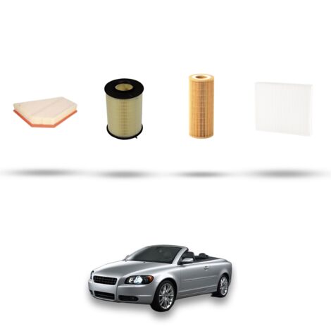 Kit tagliando 4 filtri compatibile con Volvo C70 II 2.0 D3 110kw Dal 2010