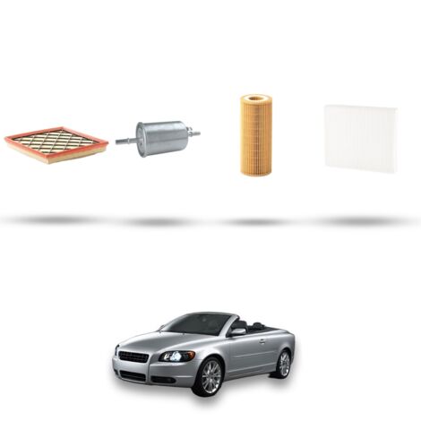 Kit tagliando 4 filtri compatibile con Volvo C70 II 2.4 103kw Dal 2006 al 2009