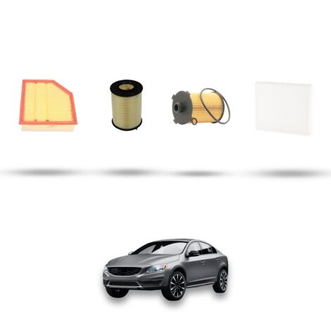 Kit tagliando 4 filtri compatibile con Volvo S60 II V60 Cross Country 2.0 D3 110kw dal 2015